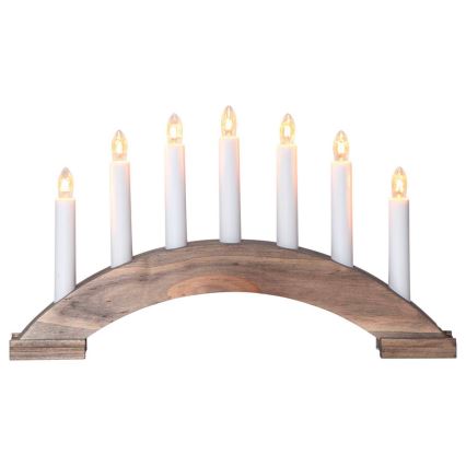 Eglo - Weihnachtskerzenhalter 7xE10/3W/230V braun
