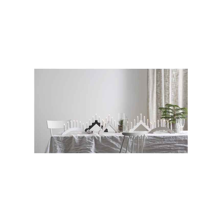 Eglo - Candelabro di Natale 7xE10/3W/230V bianco