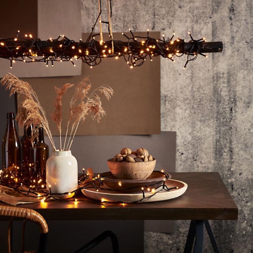 Eglo - Guirlande de noël d'extérieur 1200xLED 24m IP44 blanche chaude