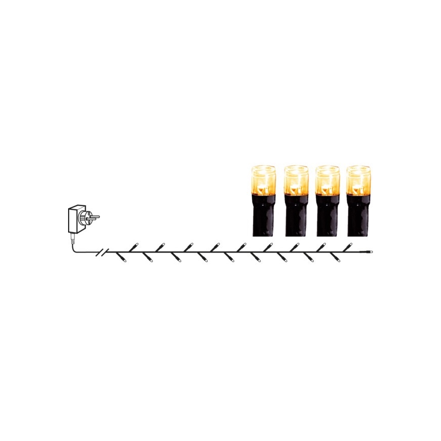 Eglo - Catena natalizia LED da esterno 80xLED 5,6m IP44 bianco caldo