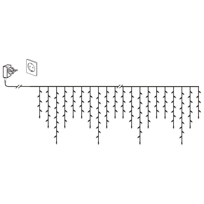 Eglo 410824 - Catena LED natalizia da esterno 480xLED/17x0,55m IP44 bianco caldo