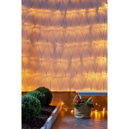 Eglo - Catena natalizia LED da esterno 160xLED 2m IP44 bianco caldo