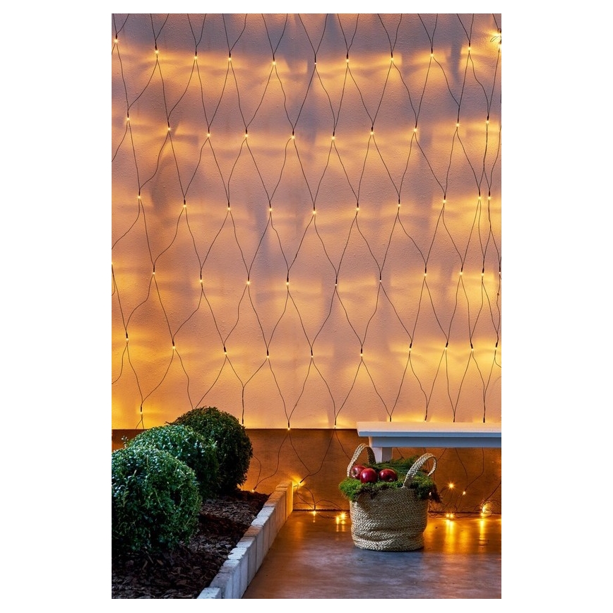 Eglo - Catena natalizia LED da esterno 160xLED 2m IP44 bianco caldo