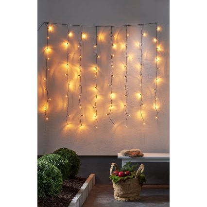 Eglo - LED-Weihnachtsvorhang für draußen 80xLED 1,3m IP44 warmweiß