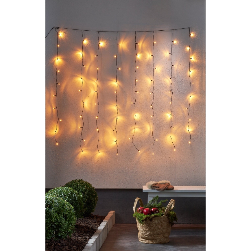 Eglo - Tenda natalizia LED da esterno 80xLED 1,3m IP44 bianco caldo