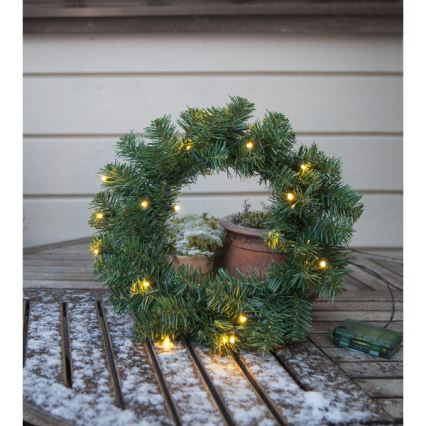 Eglo - Couronne de Noël extérieure avec détecteur 20xLED/0,064W/3xAA IP44