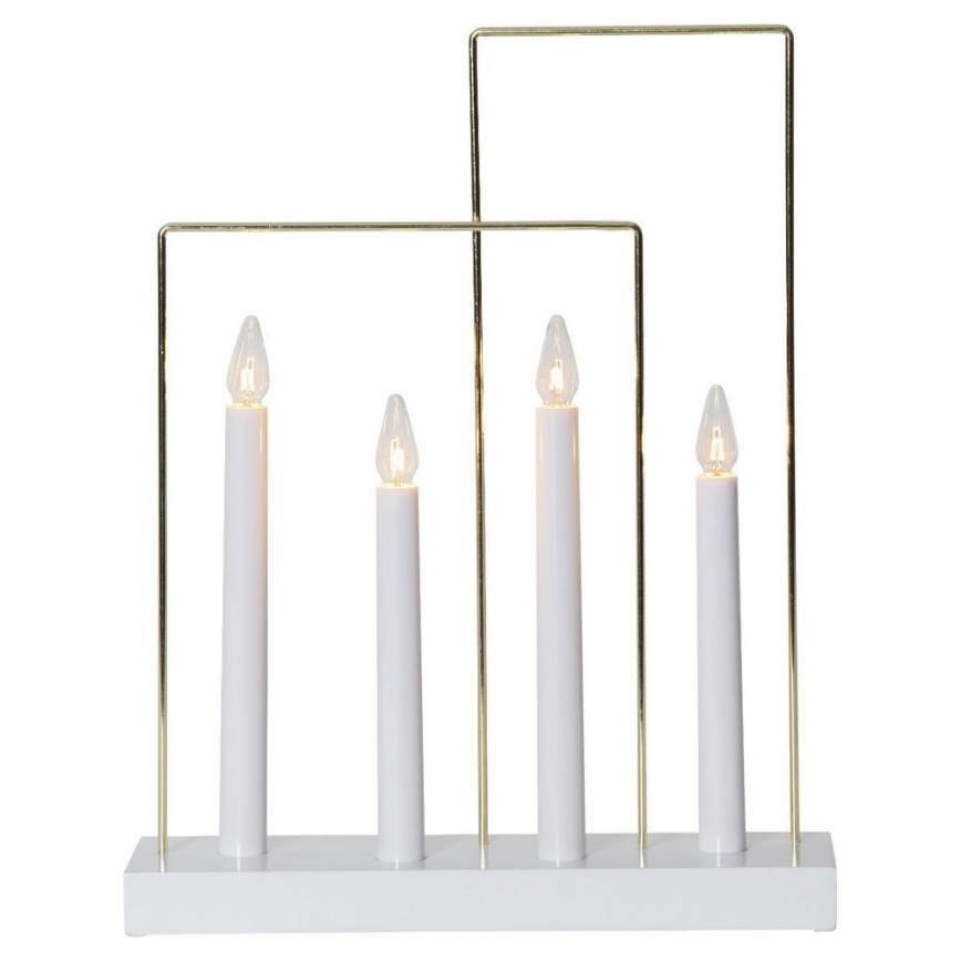 Eglo - Chandelier de noël 4xE10/3W/230V blanc