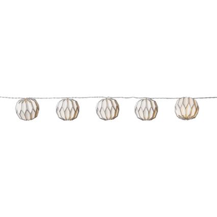 Eglo - Catena LED natalizia 10xLED/2,75m bianca/argento