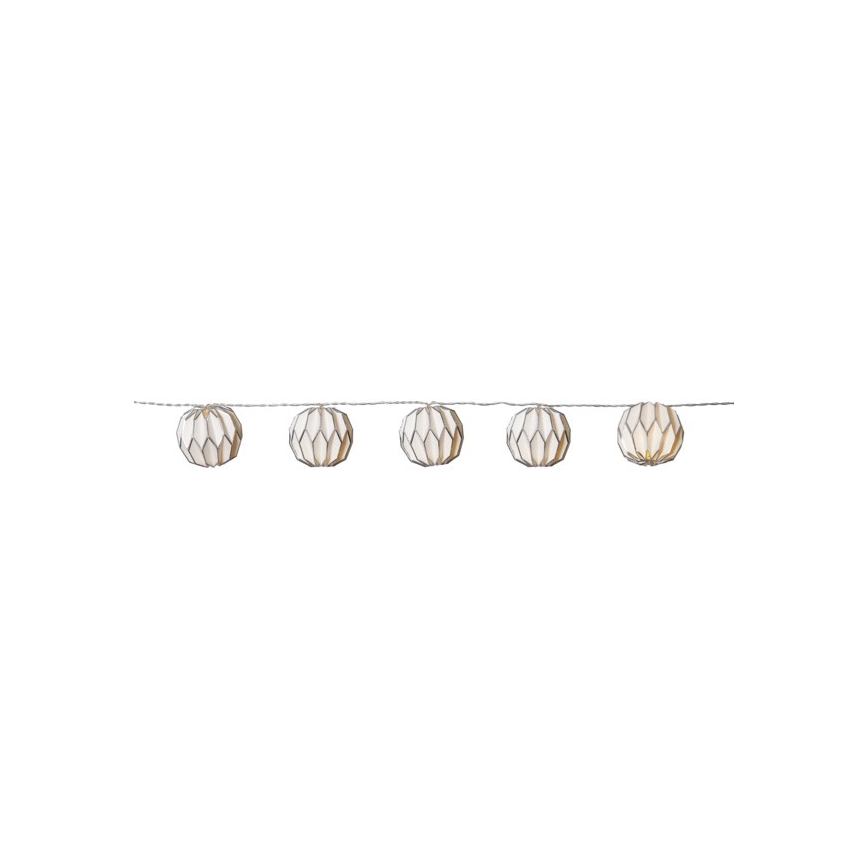 Eglo - Catena LED natalizia 10xLED/2,75m bianca/argento