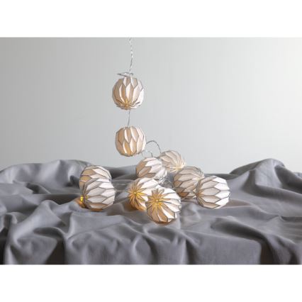 Eglo - Catena LED natalizia 10xLED/2,75m bianca/argento