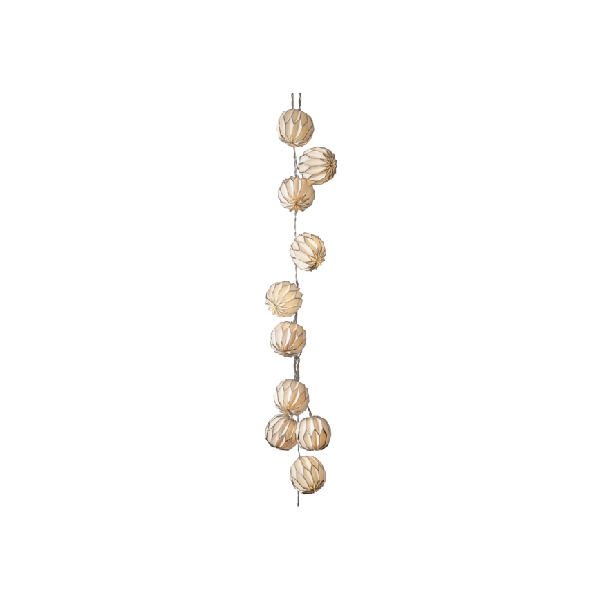 Eglo - Catena LED natalizia 10xLED/2,75m bianca/argento