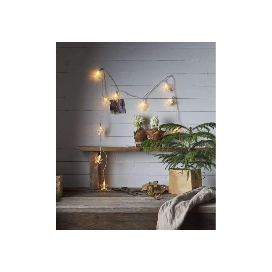 Eglo - Catena LED natalizia 10xLED 2,1m bianca calda