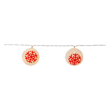 Eglo 411113 - Catena luminosa natalizia a LED ORNAMENT 10xLED/3xAA 1,65m bianco caldo