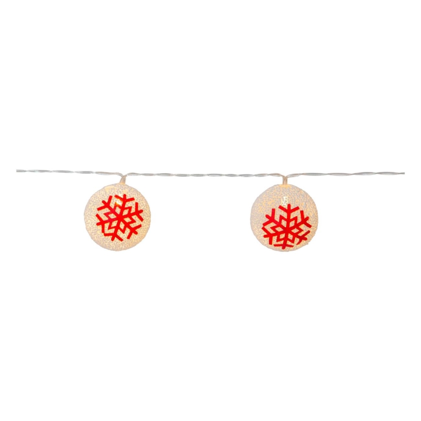 Eglo 411113 - Catena luminosa natalizia a LED ORNAMENT 10xLED/3xAA 1,65m bianco caldo