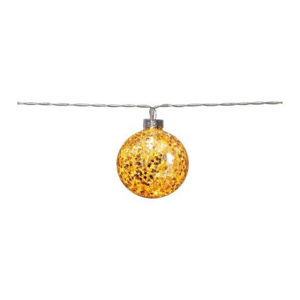Eglo 411115 - Catena luminosa a LED GLITTER 10xLED/2xAA 1,65m bianco caldo