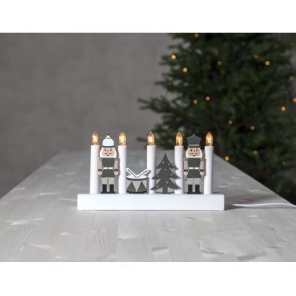 Eglo - Candelabro natalizio 5xE10/3W/230V