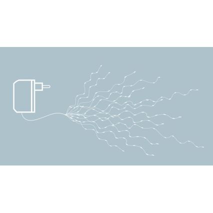 Eglo - Guirlande de Noël LED 360xLED 2m blanc chaud