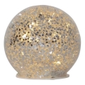 Eglo 411345 - Décoration de Noël STAR FALL 10xLED/2xAA d. 10 cm argent