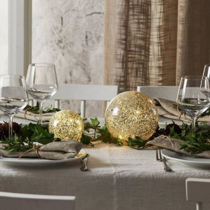 Eglo 411345 - Decorazione natalizia LED STAR FALL 10xLED/2xAA diametro 10 cm argento