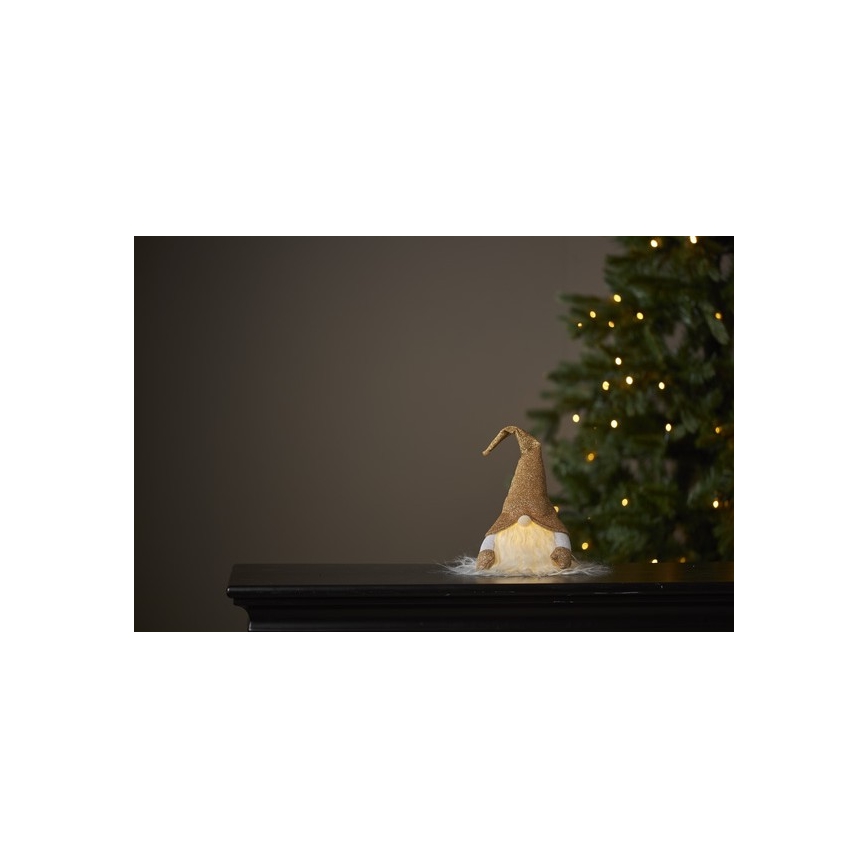 Eglo - Decorazione natalizia LED, 0,06 W, 3x AG13, dorata