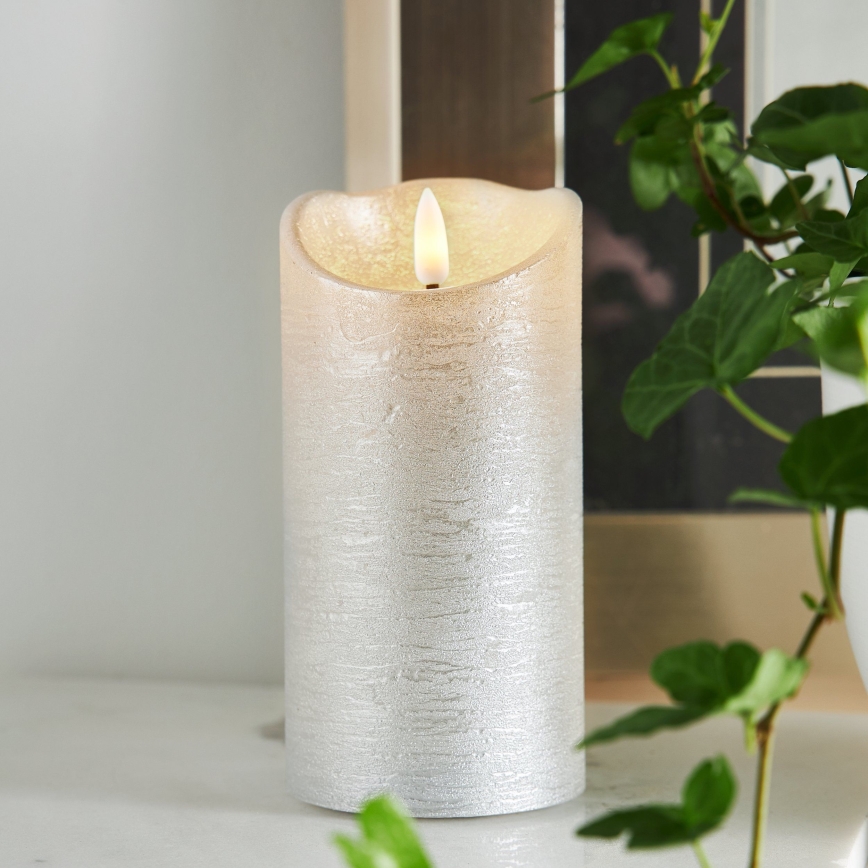 Eglo 411514 - Decorazione natalizia LED FLAME LED/0,03W/2xAA argento