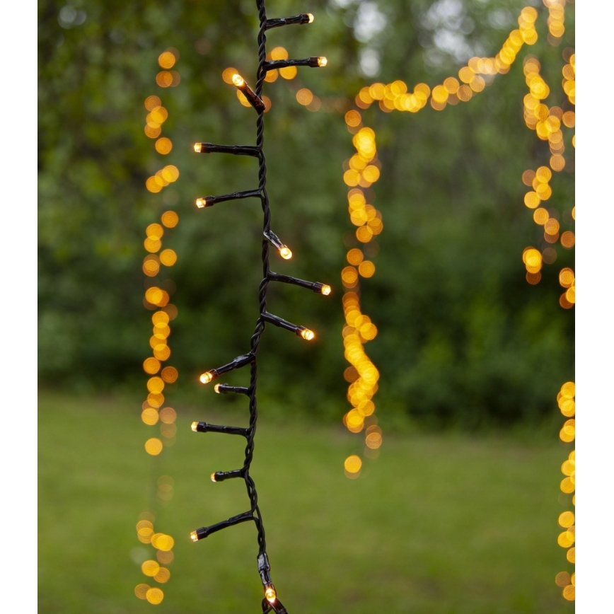 Eglo - Catena luminosa natalizia LED per esterni, 1200 LED, 29 m, IP44, bianco caldo