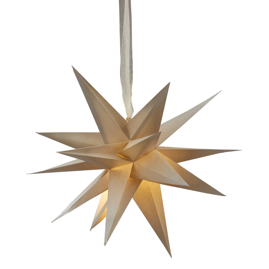 Eglo 411566 - Decorazione natalizia DECEMBER stella 1xE14/25W/230V 35 cm beige