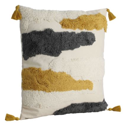 Eglo - Cuscino decorativo 45x45 cm giallo/grigio