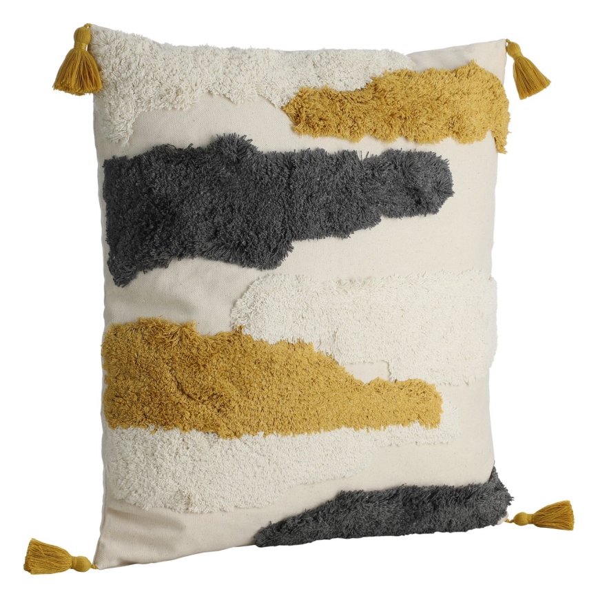 Eglo - Cuscino decorativo 45x45 cm giallo/grigio