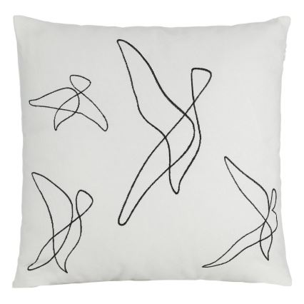 Eglo - Coussin décoratif 45x45 cm blanc/noir