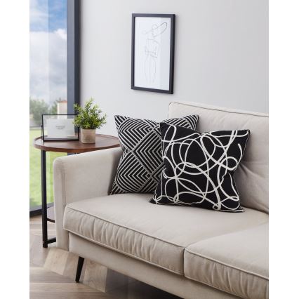 Eglo - Cuscino decorativo 45x45 cm nero/bianco