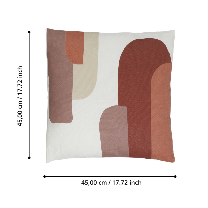 Eglo 420007 - Cuscino decorativo CHEVERY 45x45 cm bianco/rosso
