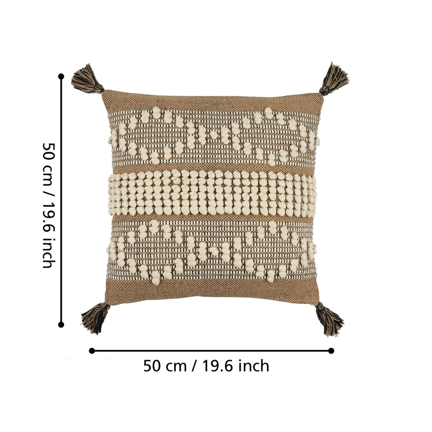 Eglo 420044 - Coussin décoratif CHEVERY 50 x 50 cm, marron