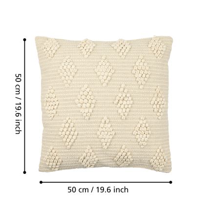 Eglo 420051 - Dekokissen CHEVERY 50 x 50 cm beige