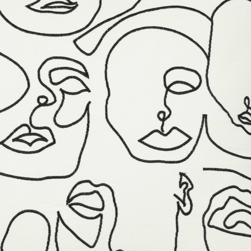 Eglo - Coussin décoratif 45x45 cm blanc/noir