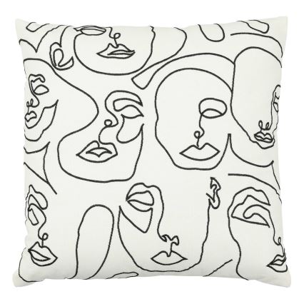 Eglo - Cuscino decorativo 45x45 cm bianco/nero