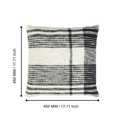 Eglo 420061 - Coussin décoratif CHEVERY 45 x 45 cm crème/noir