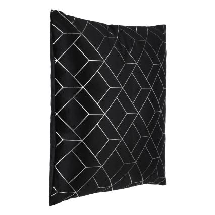 Eglo - Cuscino decorativo 45x45 cm nero/argento