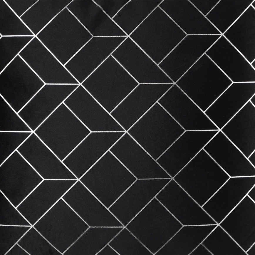 Eglo - Cuscino decorativo 45x45 cm nero/argento