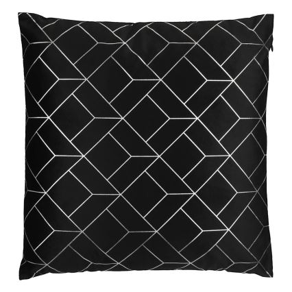 Eglo - Cuscino decorativo 45x45 cm nero/argento