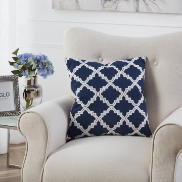 Eglo 420096 - Cuscino decorativo BERHALA 45x45 cm blu/bianco