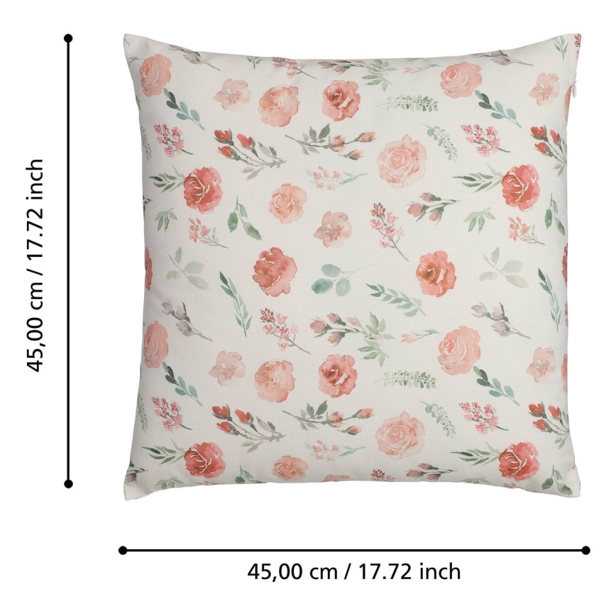 Eglo 420102 - Cuscino decorativo GEBENG 45x45 cm bianco/rosa