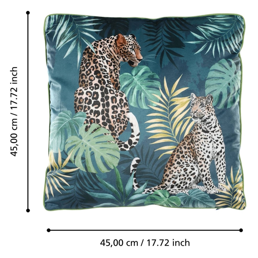 Eglo - Dekoratives Kissen 45x45 cm grün