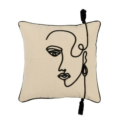 Eglo 420329 - Cuscino decorativo CHEVERY 45x45 cm crema/nero