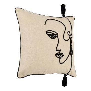 Eglo 420329 - Dekoratives Kissen CHEVERY 45x45 cm creme/schwarz