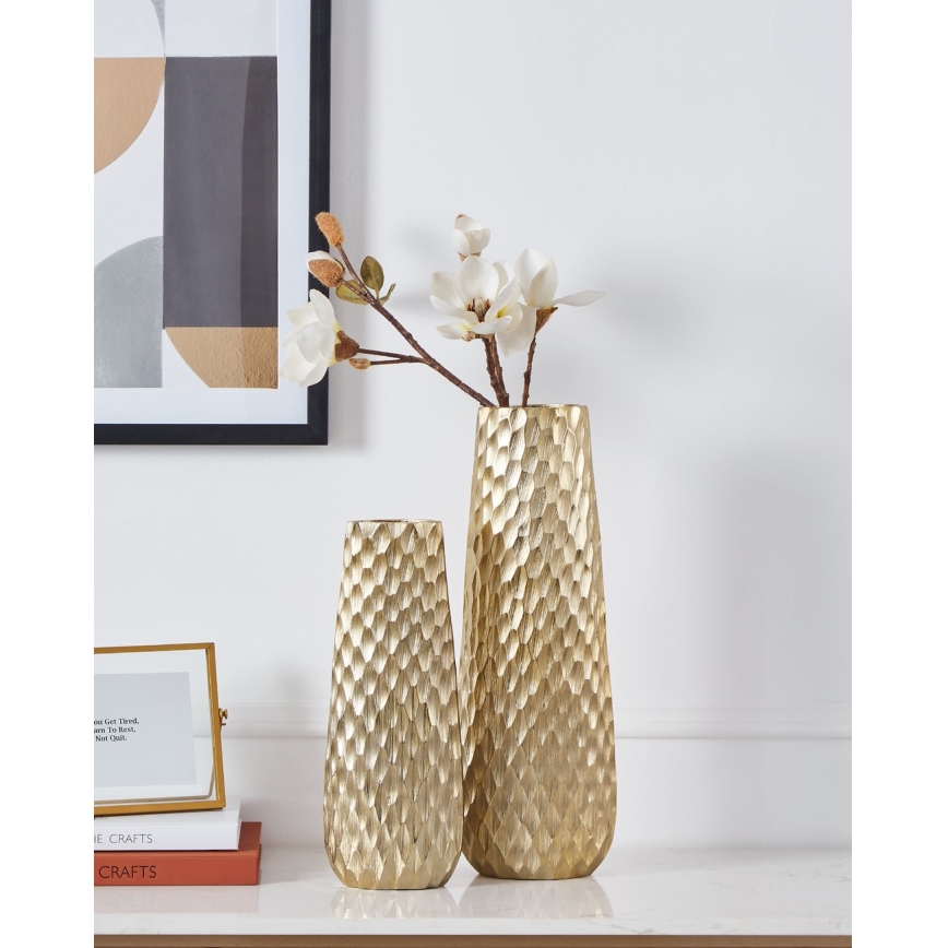 Eglo - Vaso in metallo 40,5x14 cm oro