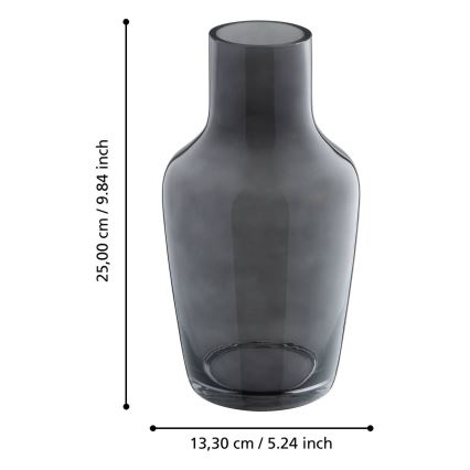 Eglo - Glasvase 25x13,3 cm schwarz