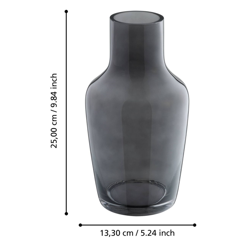 Eglo - Glasvase 25x13,3 cm schwarz