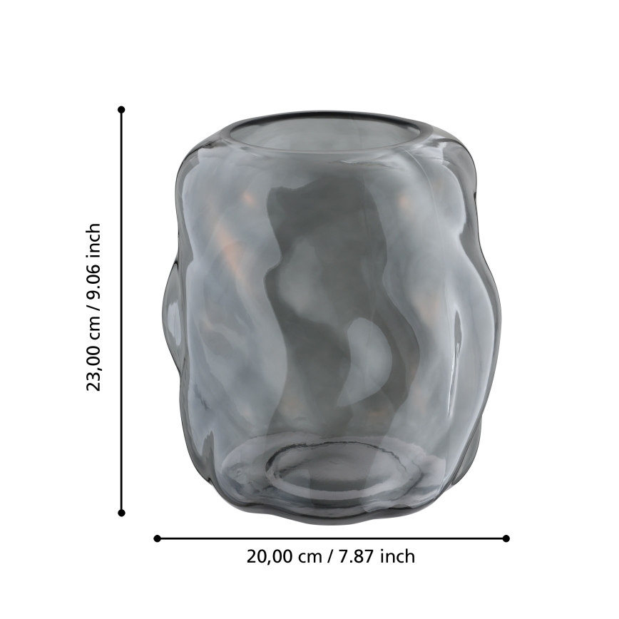 Eglo 421239 - Vaso in vetro MAROSAVA 23x20 cm nero/fumé