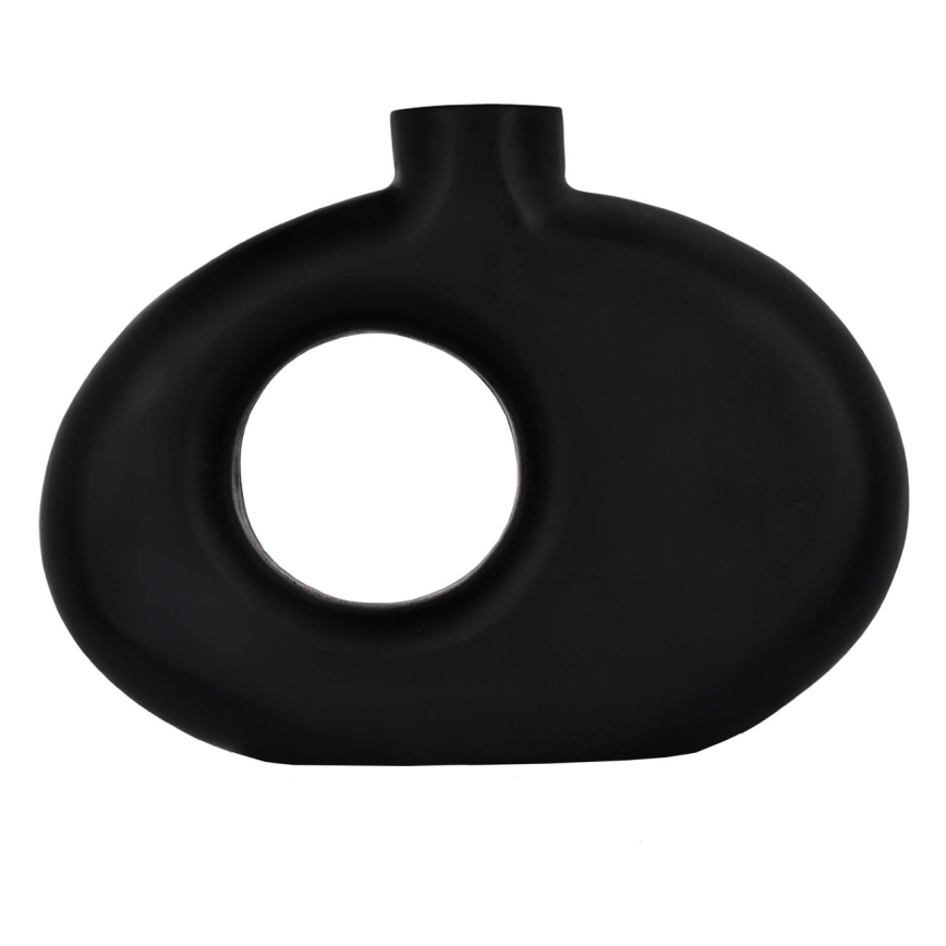 Eglo - Vase en bois 18x25,5 cm noir